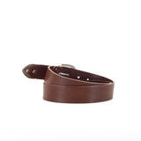 Brown 1 1/2" 3 Part Buckle Leather Belt