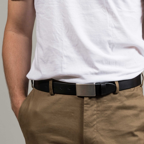 1 1/4" Plate Buckle Black