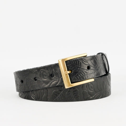 1 1/4" Tooled Black