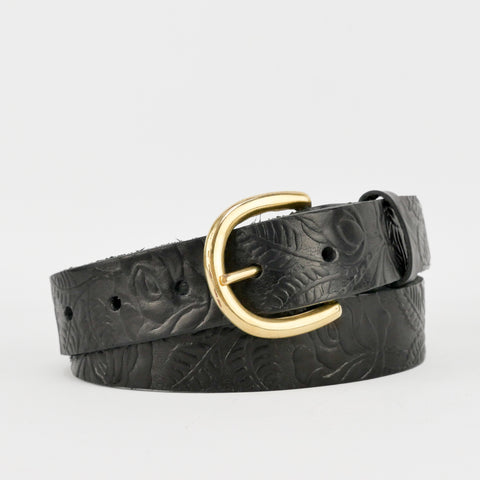 1 1/4" Tooled Black