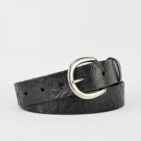 1 1/4" Tooled Black