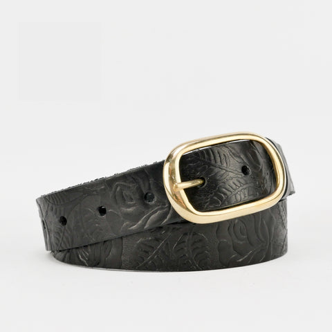 1 1/4" Tooled Black