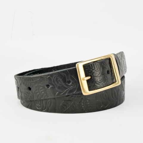 1 1/4" Tooled Black