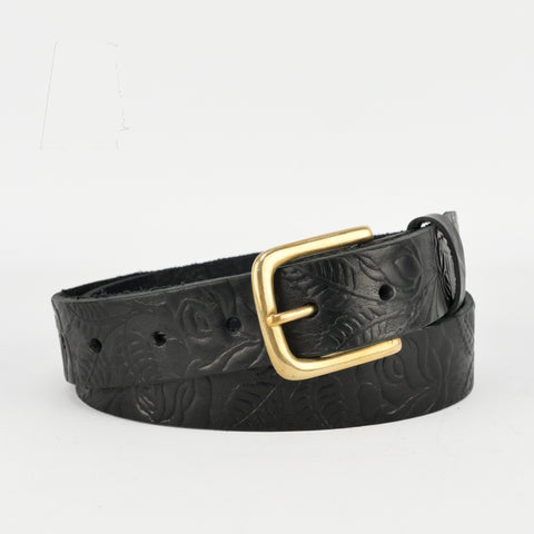 1 1/4" Tooled Black