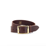 1 1/2" Classic Brown Leather Belt