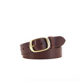 1 1/2" Classic Brown Leather Belt