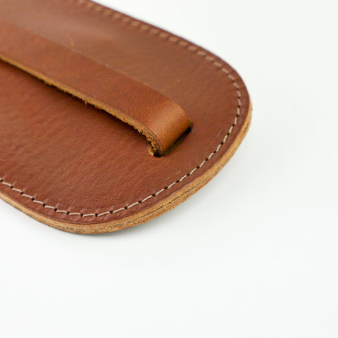 Tan Leather Bell Key Holder
