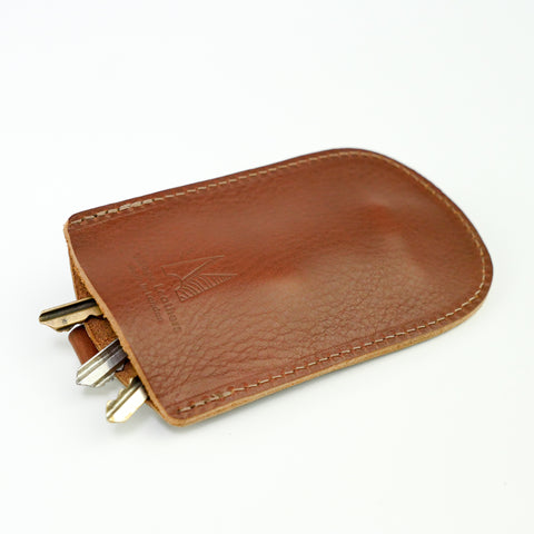 Tan Leather Bell Key Holder