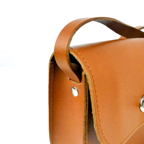 Tan Leather Shoulder Bag - Chroma