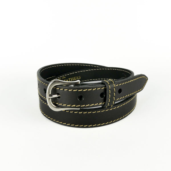 Men&#39;s Stitched Leather Belts