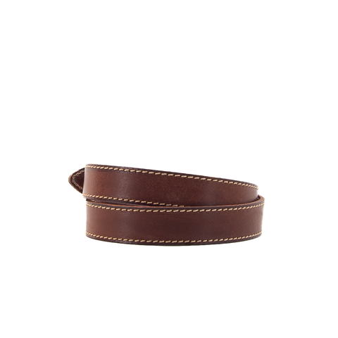 1 1/8" Stitched Brown & Fawn