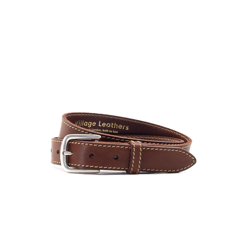 1 1/8" Stitched Brown & Fawn