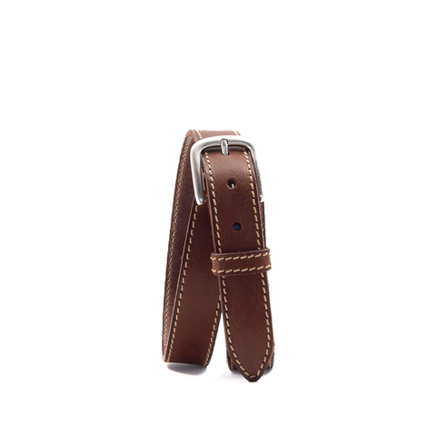 1 1/8" Stitched Brown & Fawn