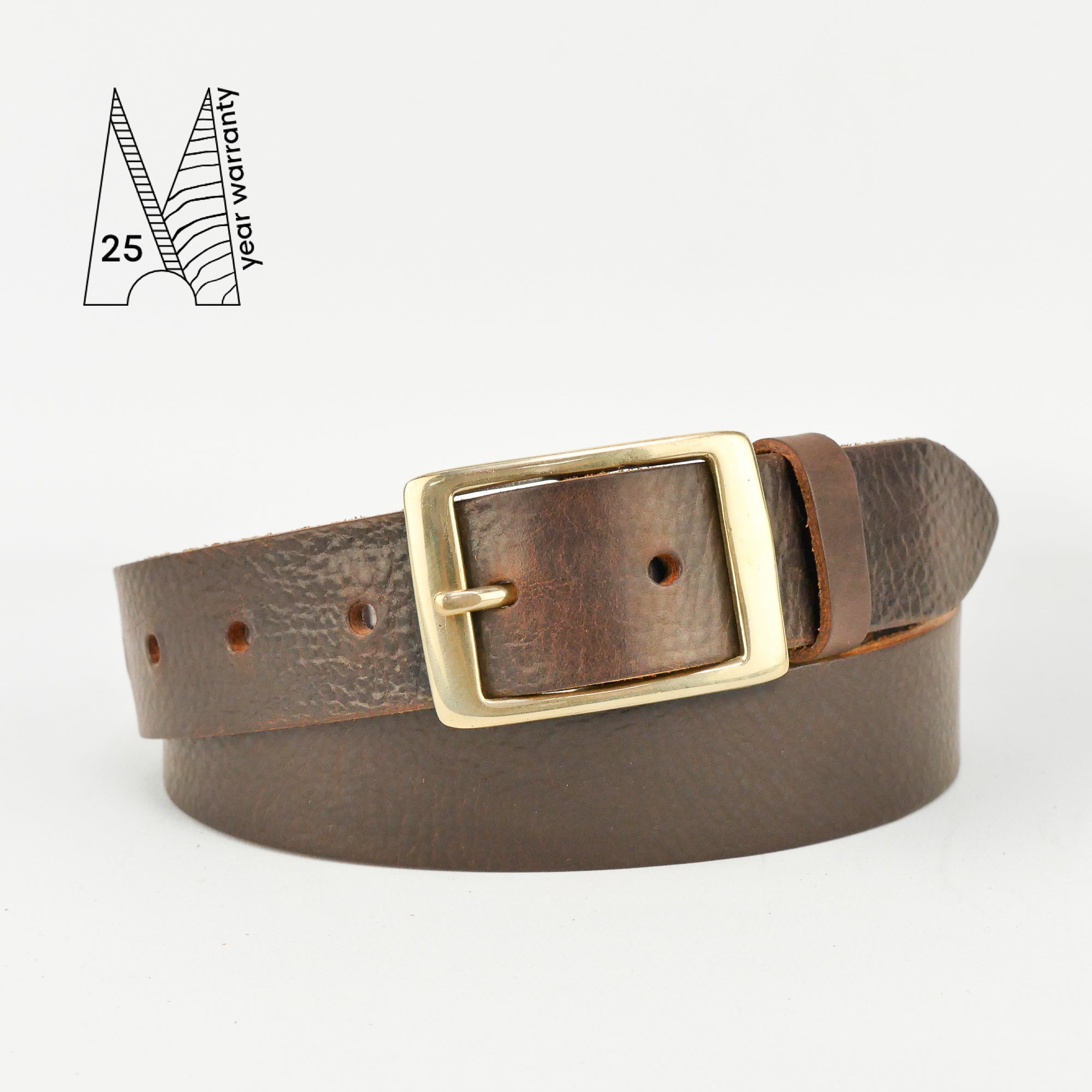 1 1/4" Classic Brown Leather Belt