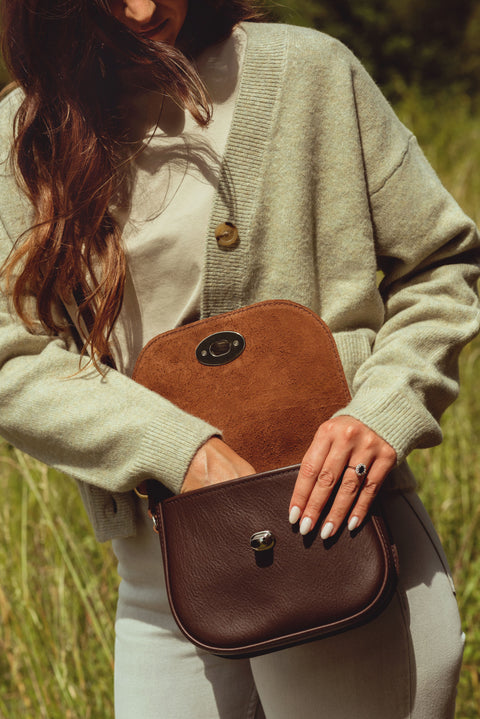 Darcy Brown Leather Shoulder Bag