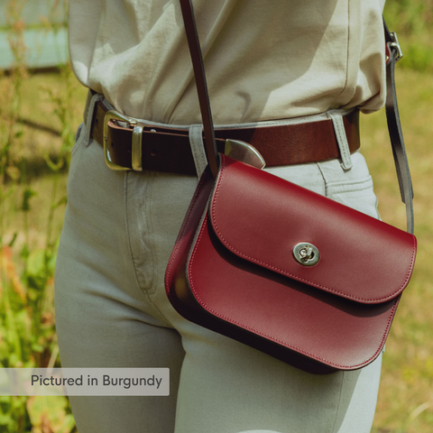 Black Leather Shoulder Bag - Chroma