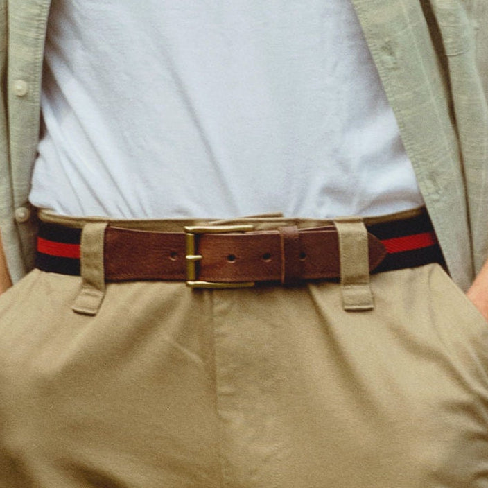 35 mm Stretch Navy & Red
