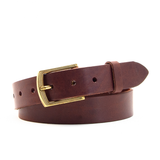 1 1/4" Classic Brown Leather Belt