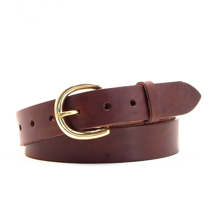 Classic Full Grain Brown Leather Belt