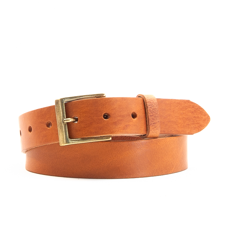 Village Leathers | Tan Leather Belt for Women | Handmade Tan  display picture 3