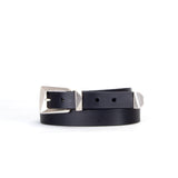 Kryten 1" Black Leather Belt