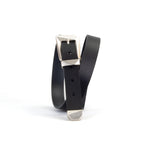 Kryten 1" Black Leather Belt