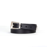 Kryten 1" Black Leather Belt