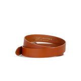 Art Deco 1 1/8" Tan Leather Belt