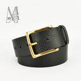 2" Classic Black Leather Belt