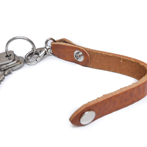 Belt Loop Tan Leather Key Ring