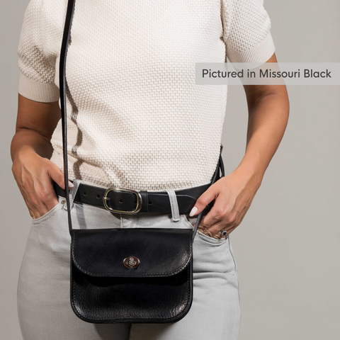 Missouri Tan Leather Shoulder Bag