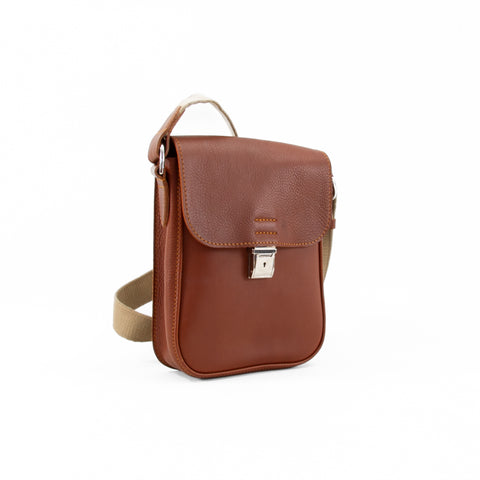 Bennet Tan Leather Messenger Bag