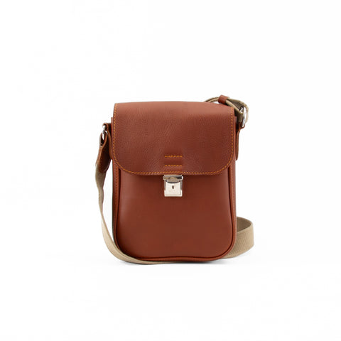 Bennet Tan Leather Messenger Bag