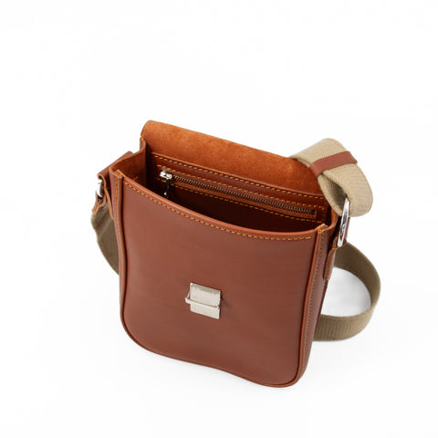Bennet Tan Leather Messenger Bag