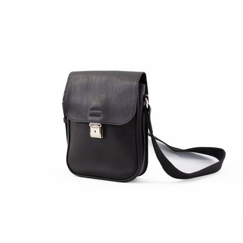 Bennet Black Leather Messenger Bag
