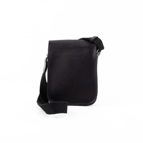 Bennet Black Leather Messenger Bag