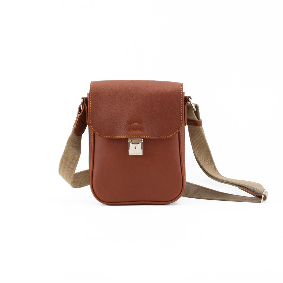 Bennet Tan Leather Messenger Bag