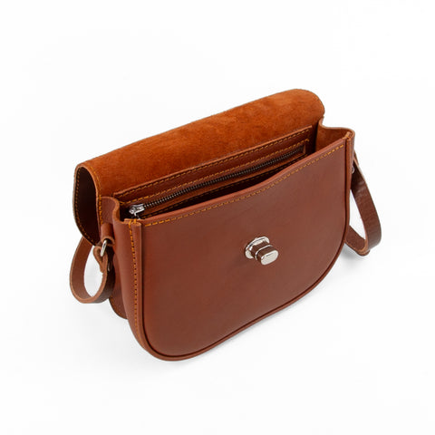 Darcy Tan Leather Shoulder Bag