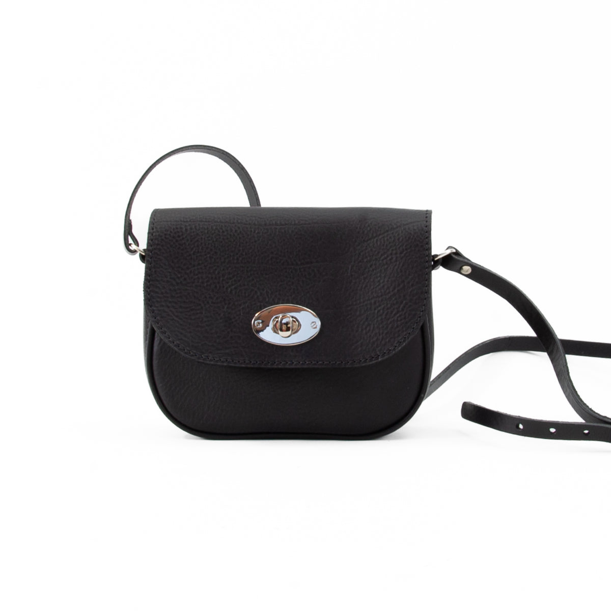 Darcy Black Leather Shoulder Bag