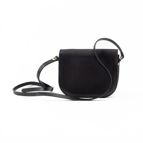 Darcy Black Leather Shoulder Bag