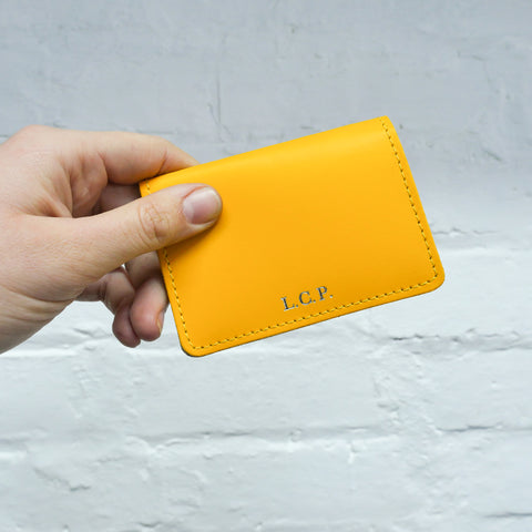 Yellow Leather Card Holder - Chroma