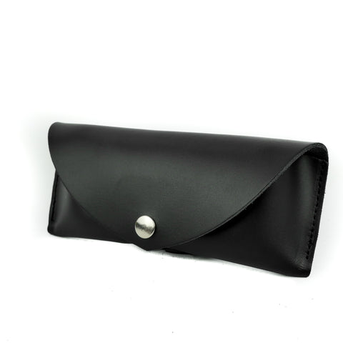 Black Leather Sunglasses Case - Chroma