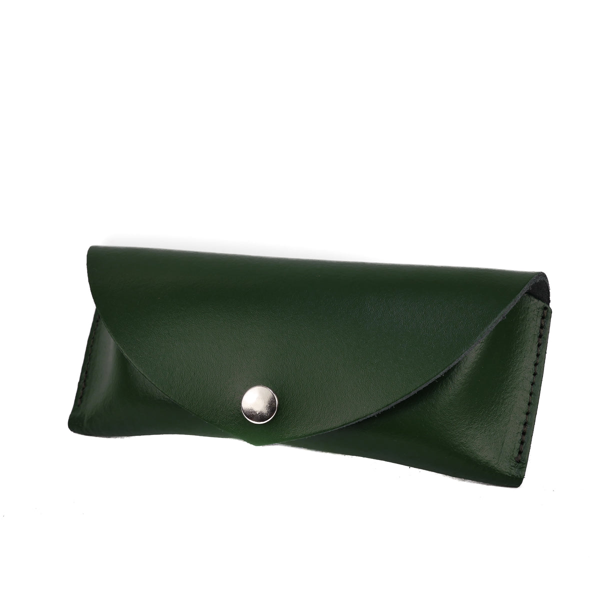Dark Green Leather Sunglasses Case - Chroma