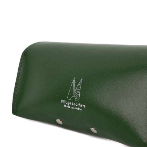 Dark Green Leather Sunglasses Case - Chroma