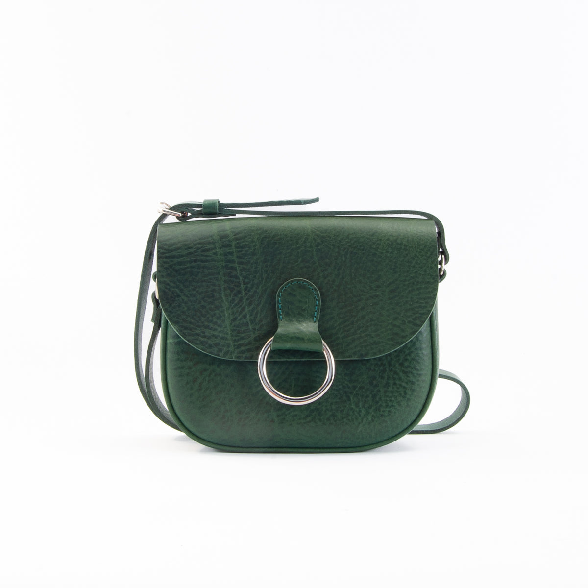 Mini-Belle Green Leather Crossbody Bag