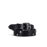 Sustainable Black Leather Segment Belt