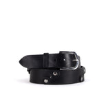 Sustainable Black Leather Segment Belt