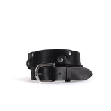 Sustainable Black Leather Segment Belt