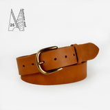 1 1/2" Classic Tan Leather Belt