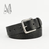 Rose & Leaf Tooled 1 1/2" Black Classic Belt